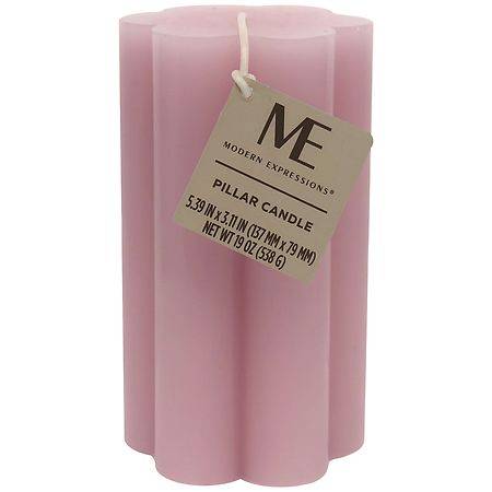 Modern Expressions Tall Flower Pillar Candle - 1.0 ea