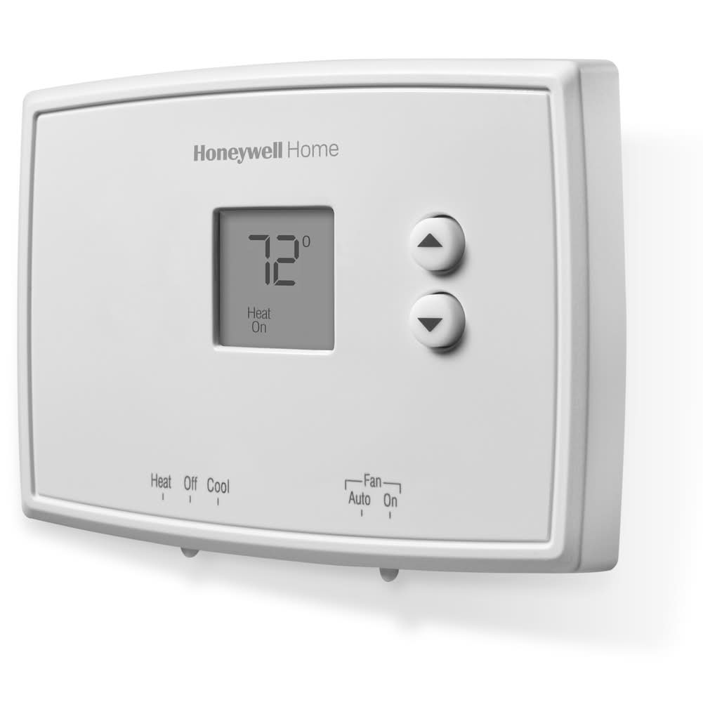 Honeywell Home Heating And Cooling Push Buttons Thermostat