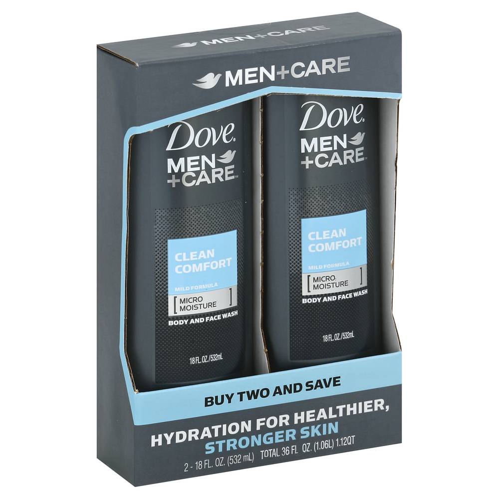 Dove Men+Care Body & Face Wash (2 ct)