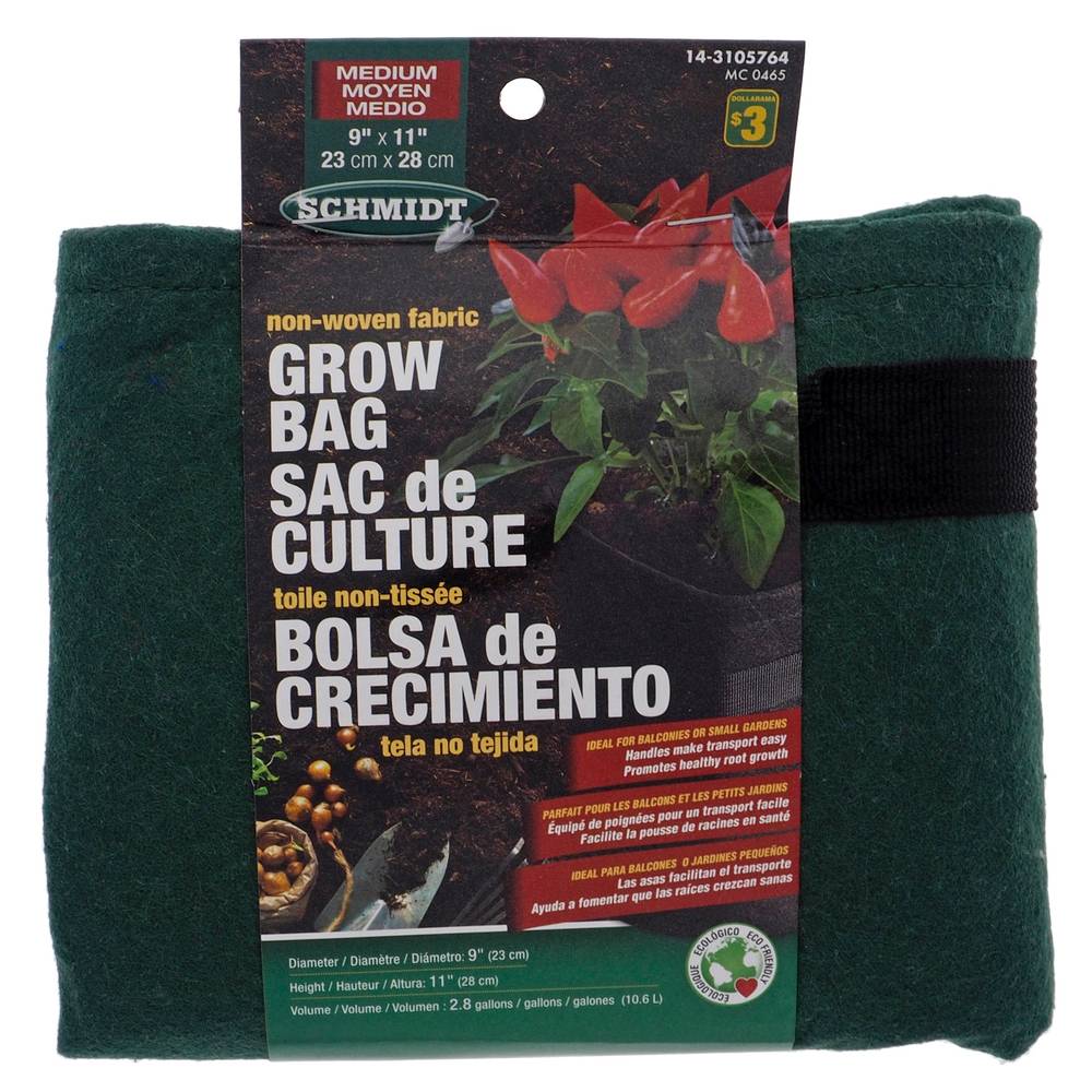 Schmidt Small Non-Woven Garden Planting Bag, 23cm*28cm, Green