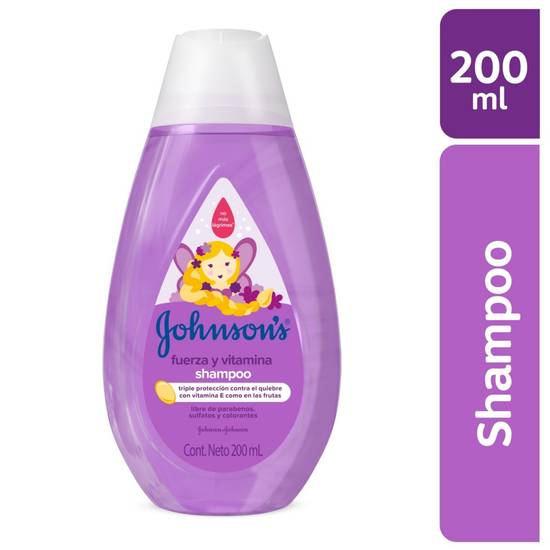 Johnson's shampoo fuerza y vitamina (botella 200 ml)