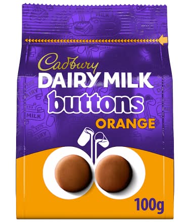 Cadbury Orange, Buttons Chocolate (100g)
