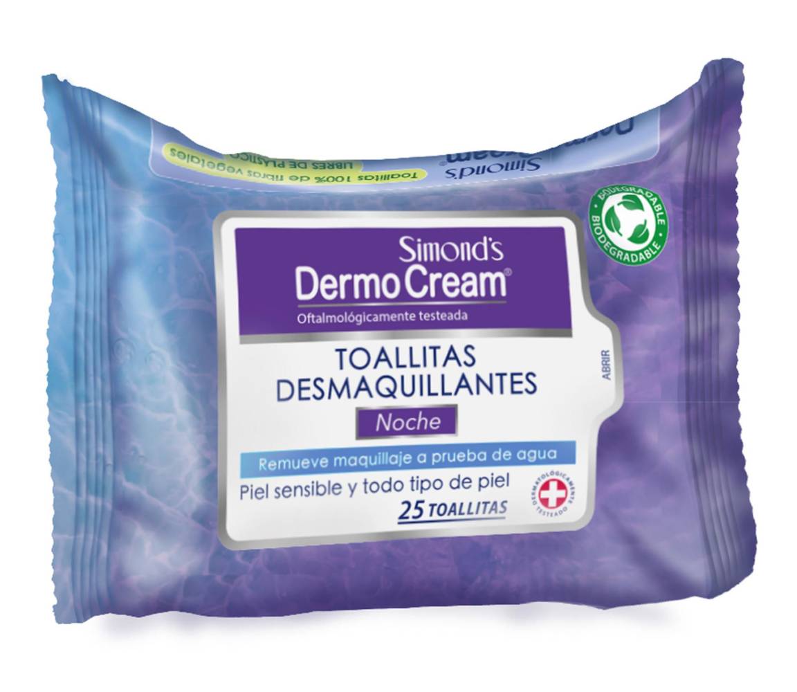 Simond's Dermo Cream · Toallitas desmaquillantes noche (25 un)