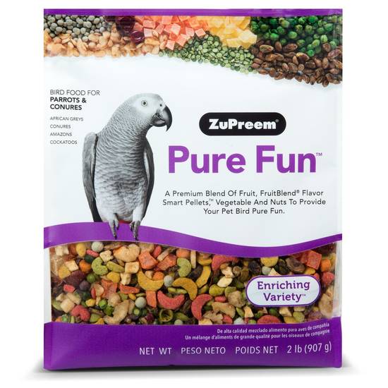 Zupreem Pure Fun Bird Food For Parrots & Conures