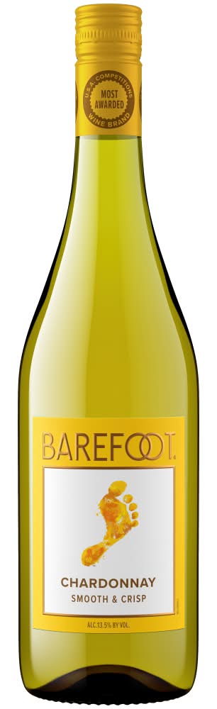 Barefoot Wine Chardonnay Smooth & Crisp White Wine (750 ml)