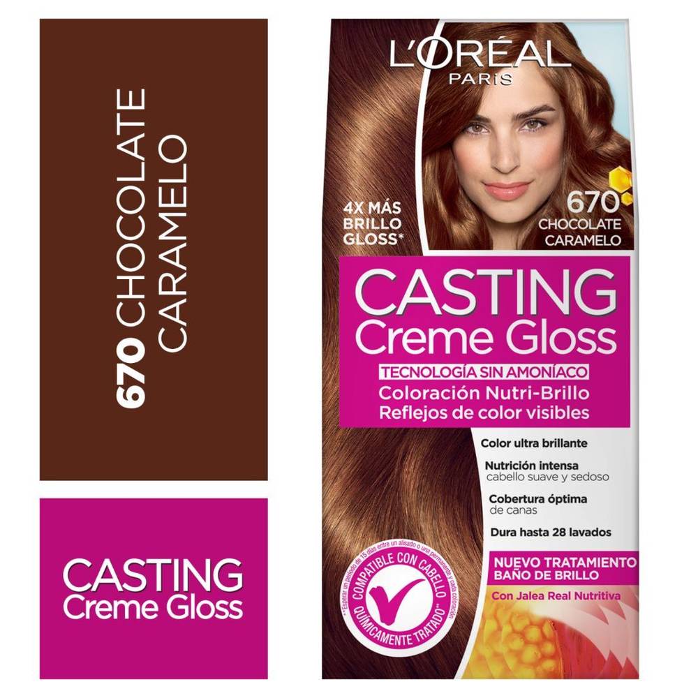 Casting Coloración Creme Gloss color Chocolate Caramelo nº 670 CASTING