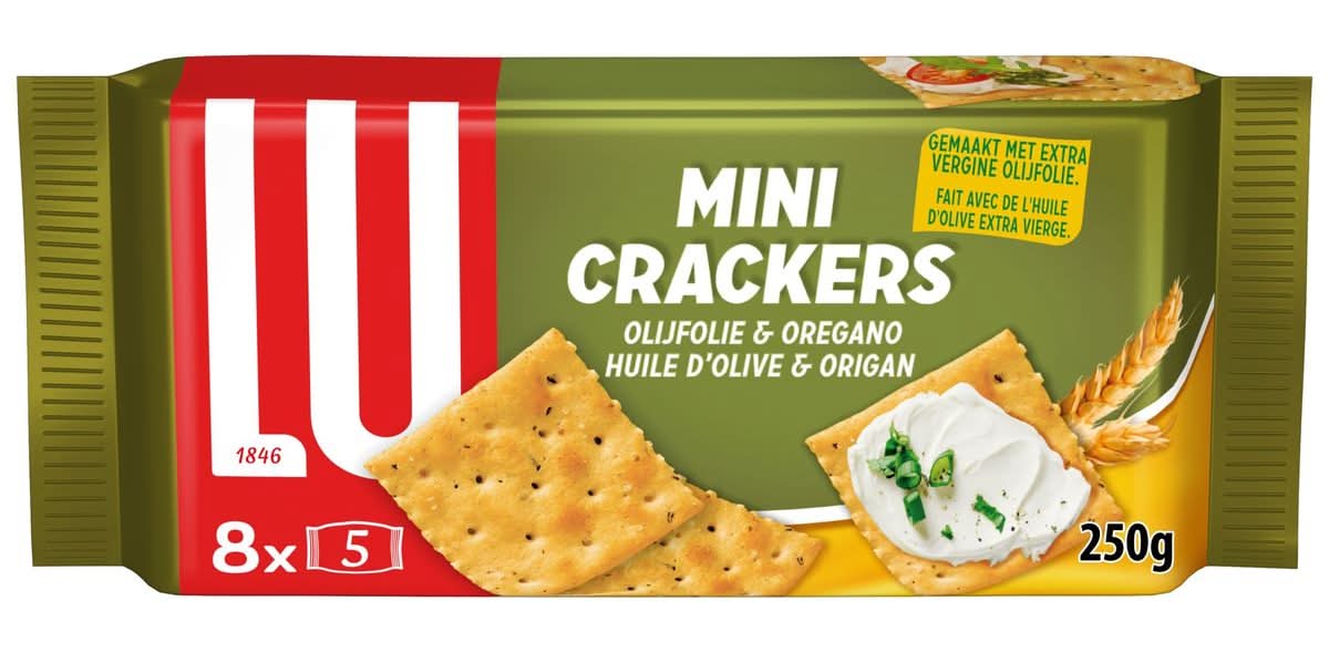 LU Mini Crackers Huile d''Olive Origan 250g