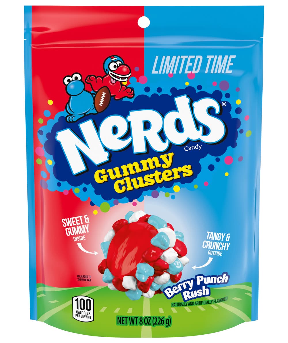 Nerds Gummy Clusters Stand Up Bag, Berry Punch Rush (8 oz)