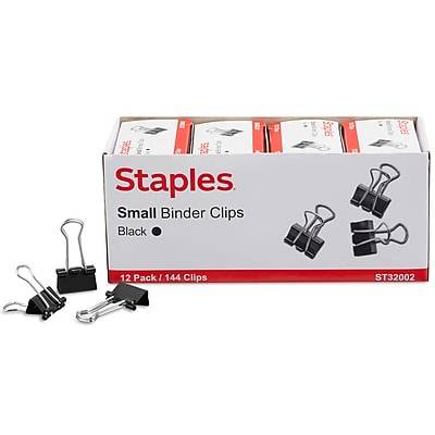 Staples Small Binder Clips (12 ct) (0.75-inch/black)