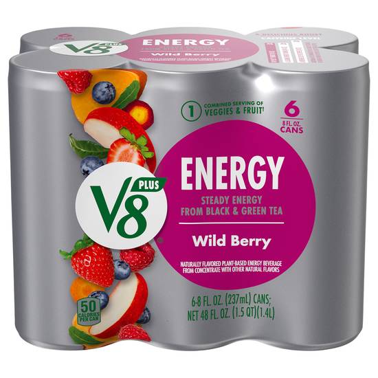 V8 Energy Wild Berry Juice (6 x 8 fl oz)
