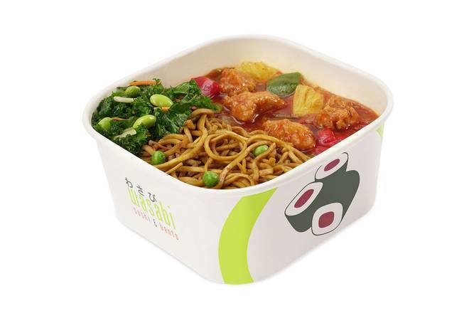 Sweet chilli chicken yakisoba bento