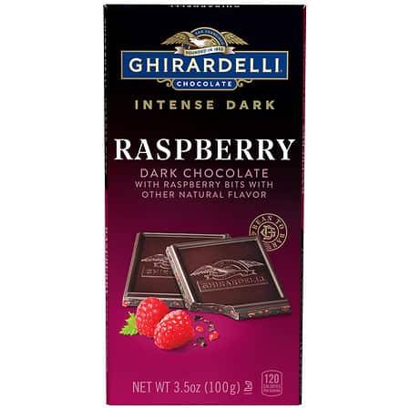 Ghirardelli Intense Dark Raspberry Dark Chocolate Squares Raspberry - 3.5 oz