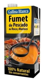 Fumet de pescado de roca y marisco Gallina Blanca sin gluten brik 1 l.