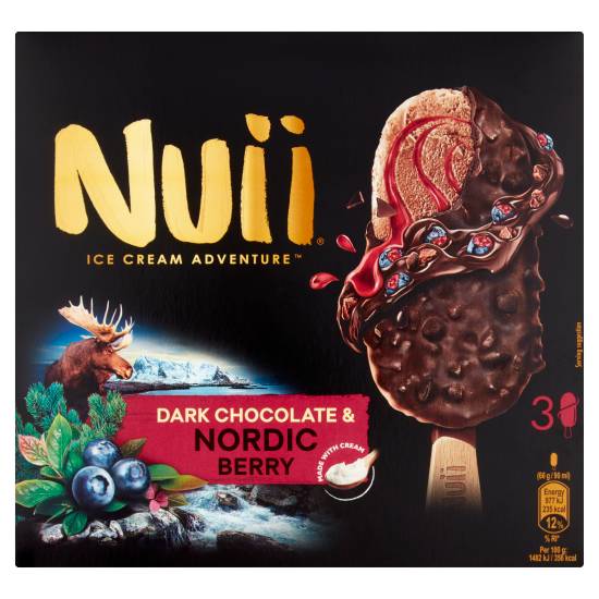 Nuii Dark Chocolate & Nordic Berry Ice Cream (3 ct)