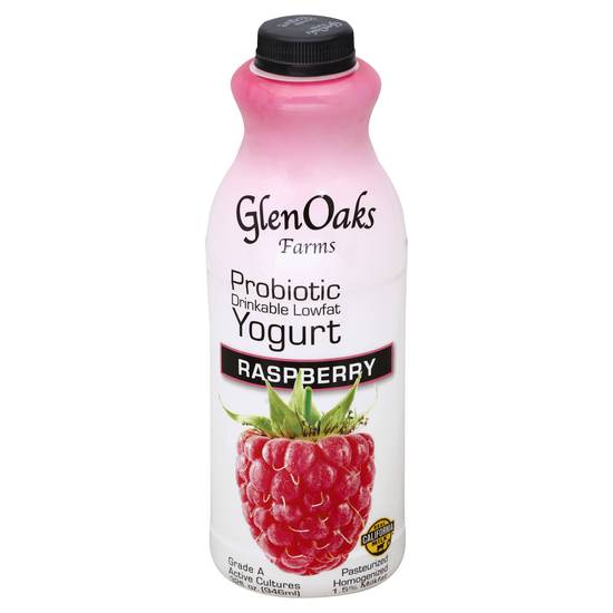 Glenoaks Raspberry Probiotic Drinkable Lowfat Yogurt