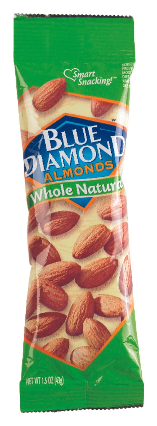 Blue Diamond Whole Natural Almonds 1.5 Oz Bagged