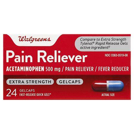Walgreens Extra Strength Pain Reliever Gel Caps (24 ct)