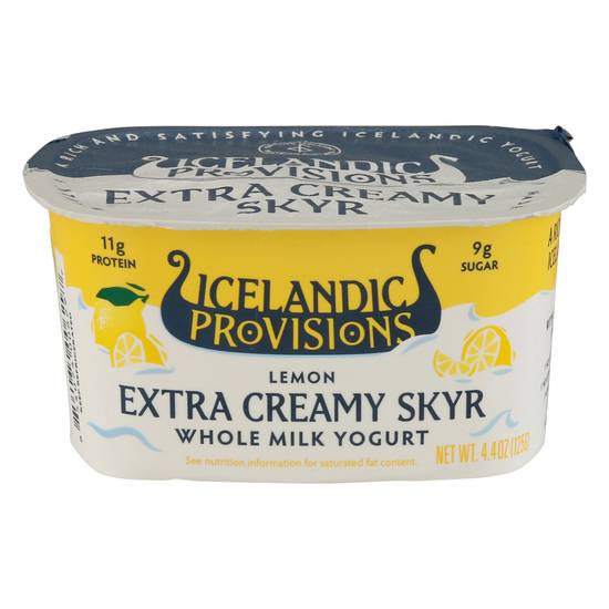 Icelandic Provisions Lemon Krimi Skyr Whole Milk Yogurt (4.4 oz)