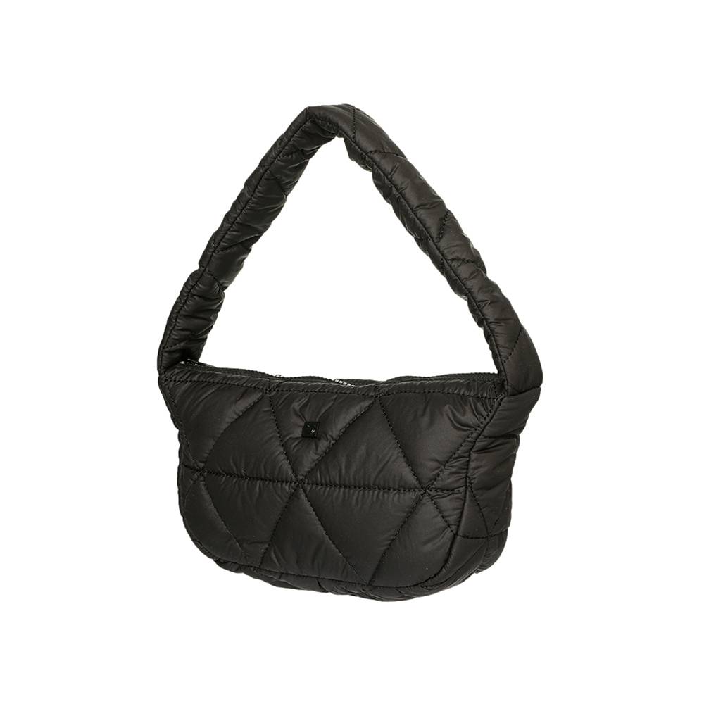 Miniso bolso de hombro acolchado textil (negro)