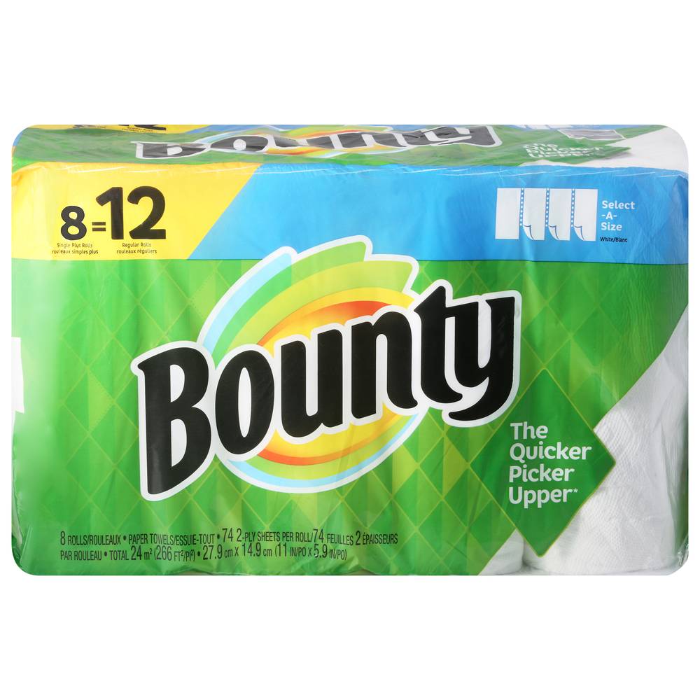 Bounty White Paper Towels Select-A Size