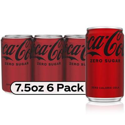 Coca-Cola Mini Zero Sugar Soda (6 ct, 7.5 fl oz)