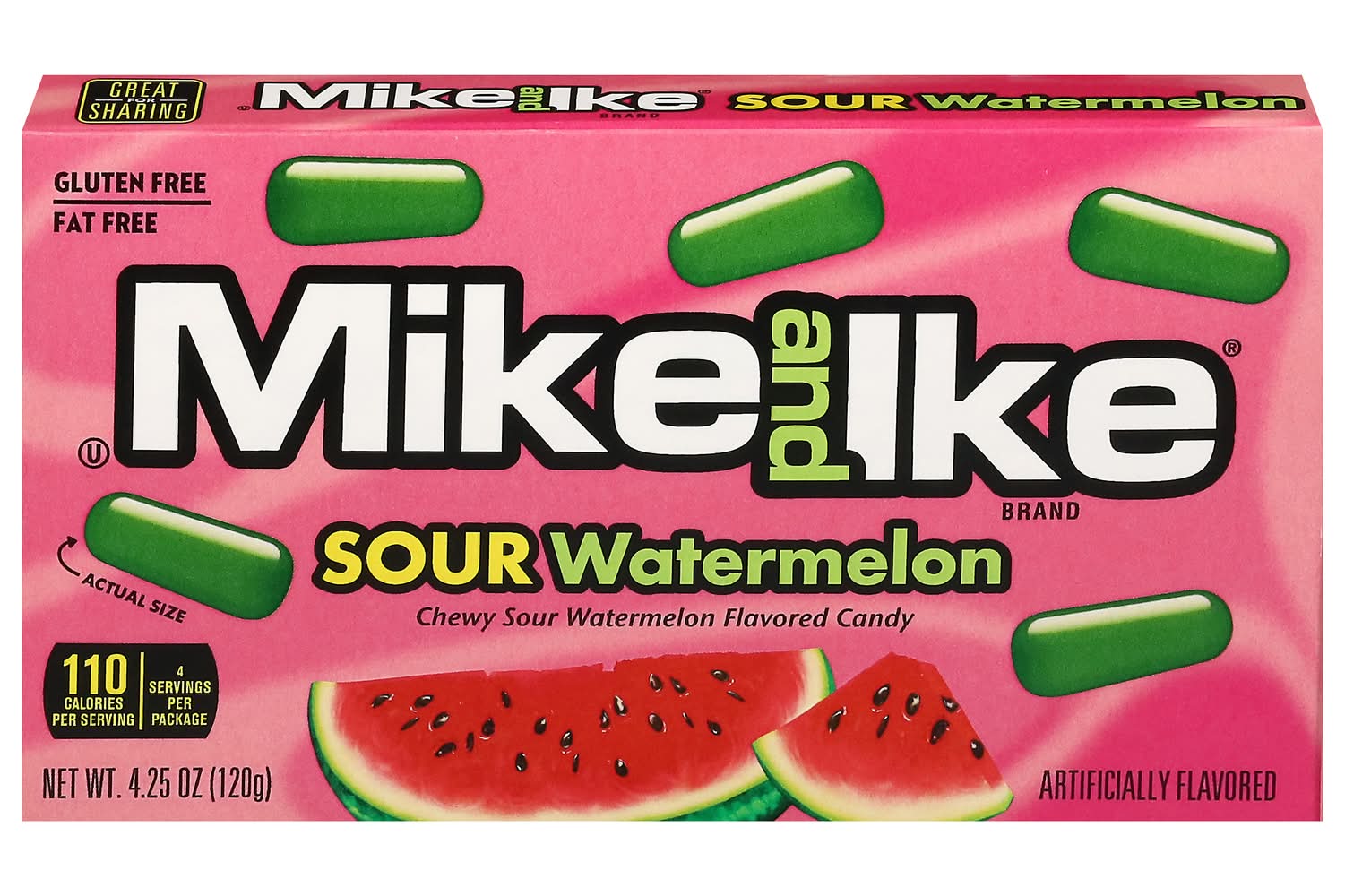 MIKE AND IKE Soft & Chewy Candy, Sour Watermelon (4.25 oz)
