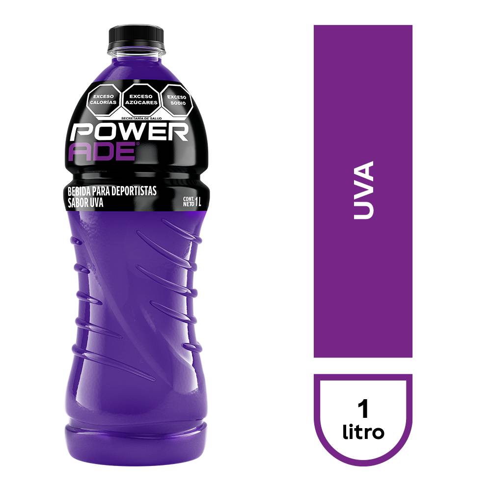 Powerade bebida para deportistas sabor uva (botella 1 l)