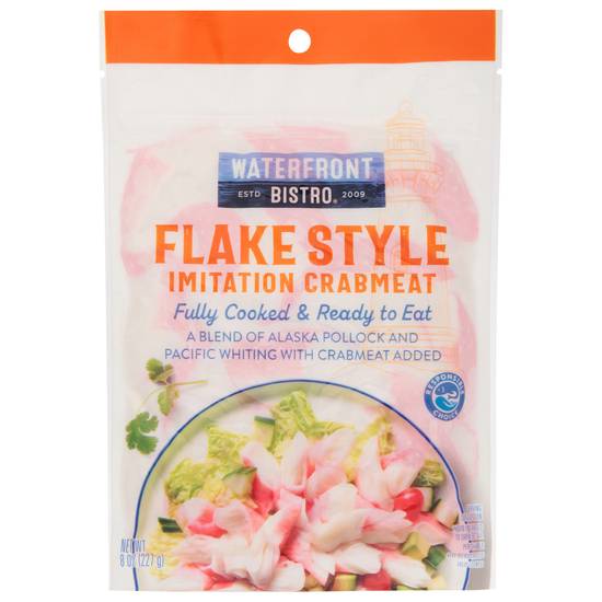 Waterfront Bistro Crabmeat Imitation Flake Style Fully Cooked (8 oz)