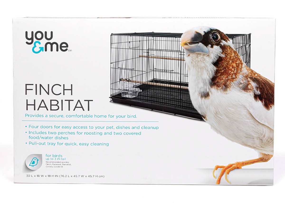 You & Me · Hábitat horizontal para vuelo de pinzón, negro
