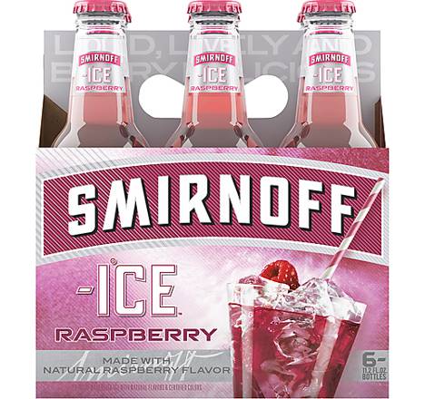 Smirnoff Twisted V Raspberry 6 Pack 11.2 oz Bottles