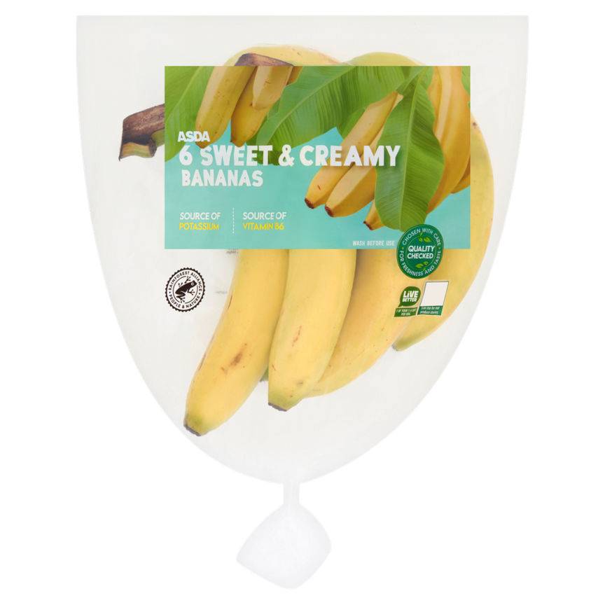 Asda 6 Sweet & Creamy Bananas