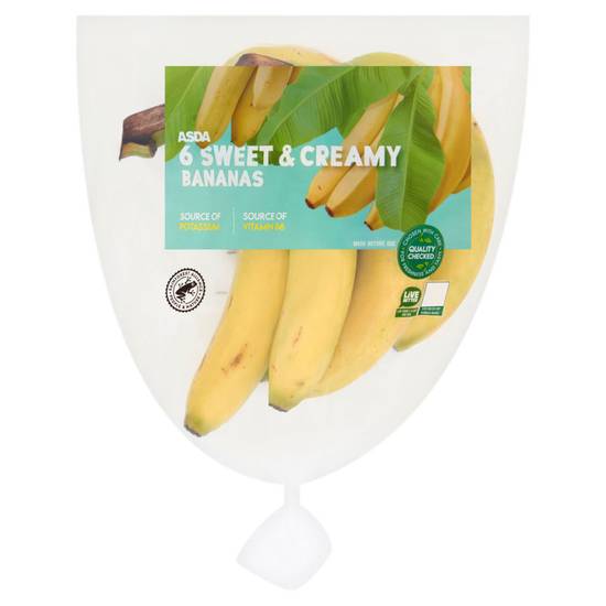 ASDA 6 Sweet & Creamy Bananas