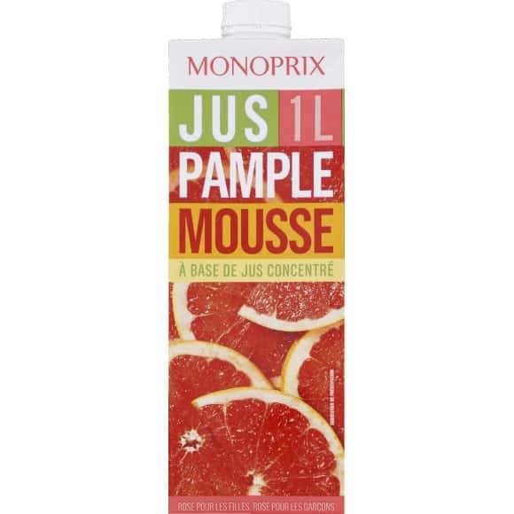 Monoprix Jus De Pamplemousse À Base De Jus Concentré La Brique De 1L