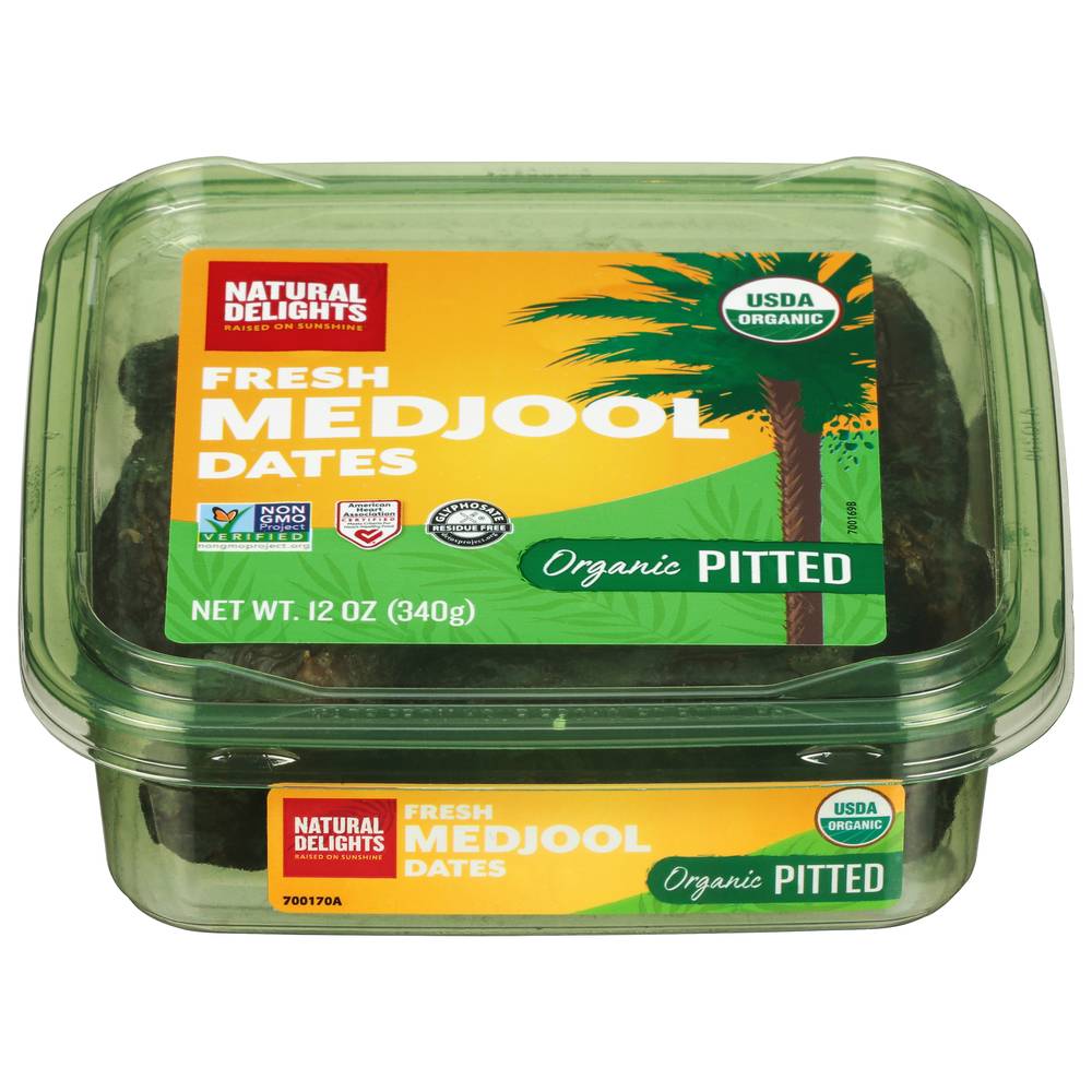 Natural Delights Pitted Organic Fresh Medjool Dates (12 oz)