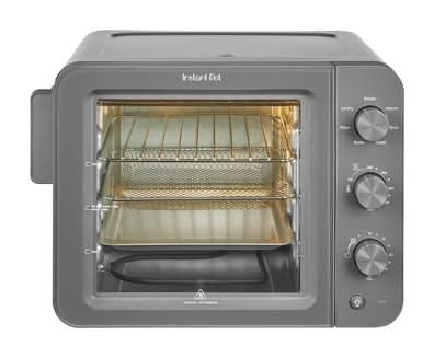 Instant Pot InstantHeat4 Slice Air Fryer Toaster Oven, 7-in-1, No Preheat Required Air Fry, Bake, Toast, Roast, Broil, Warm, and Make Pizza
