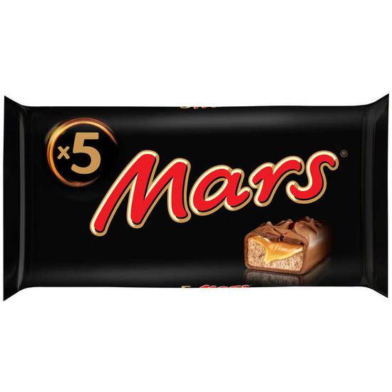 Mars Barres Chocolat au lait Caramel, Coeur fondant Nougaté x5