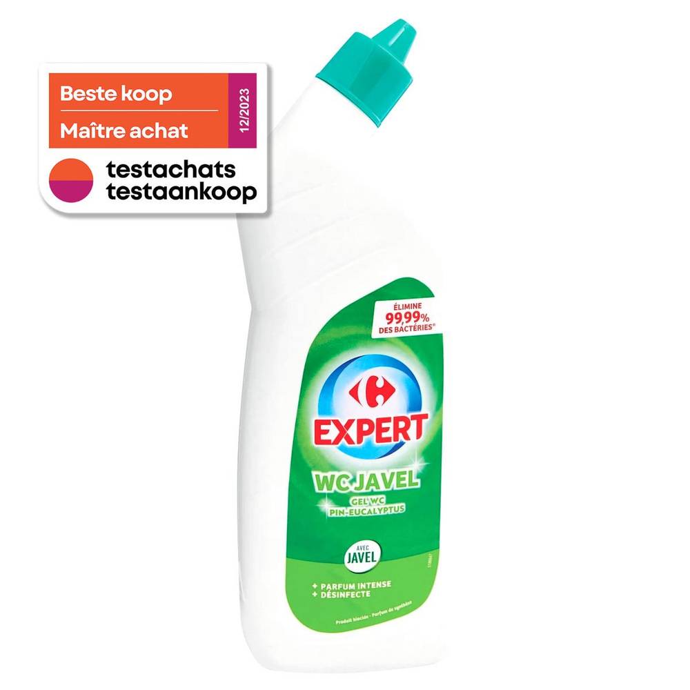 Carrefour Expert Gel WC Javel Fraîcheur Eucalyptus avec Javel 750 ml