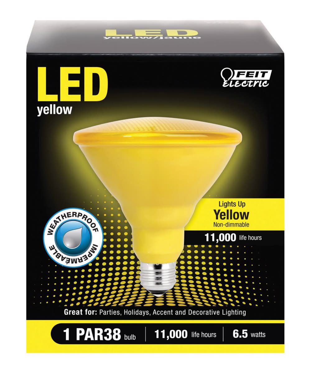 Feit Electric Par38 E26 (Medium) Led Bulb Yellow 90 Watt Equivalence 1 Pk