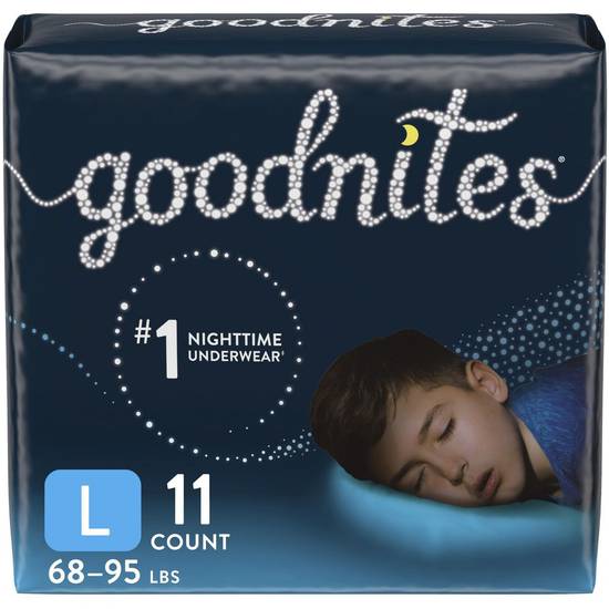Goodnites Nighttime Boys Bedwetting Underwear L (11 units)