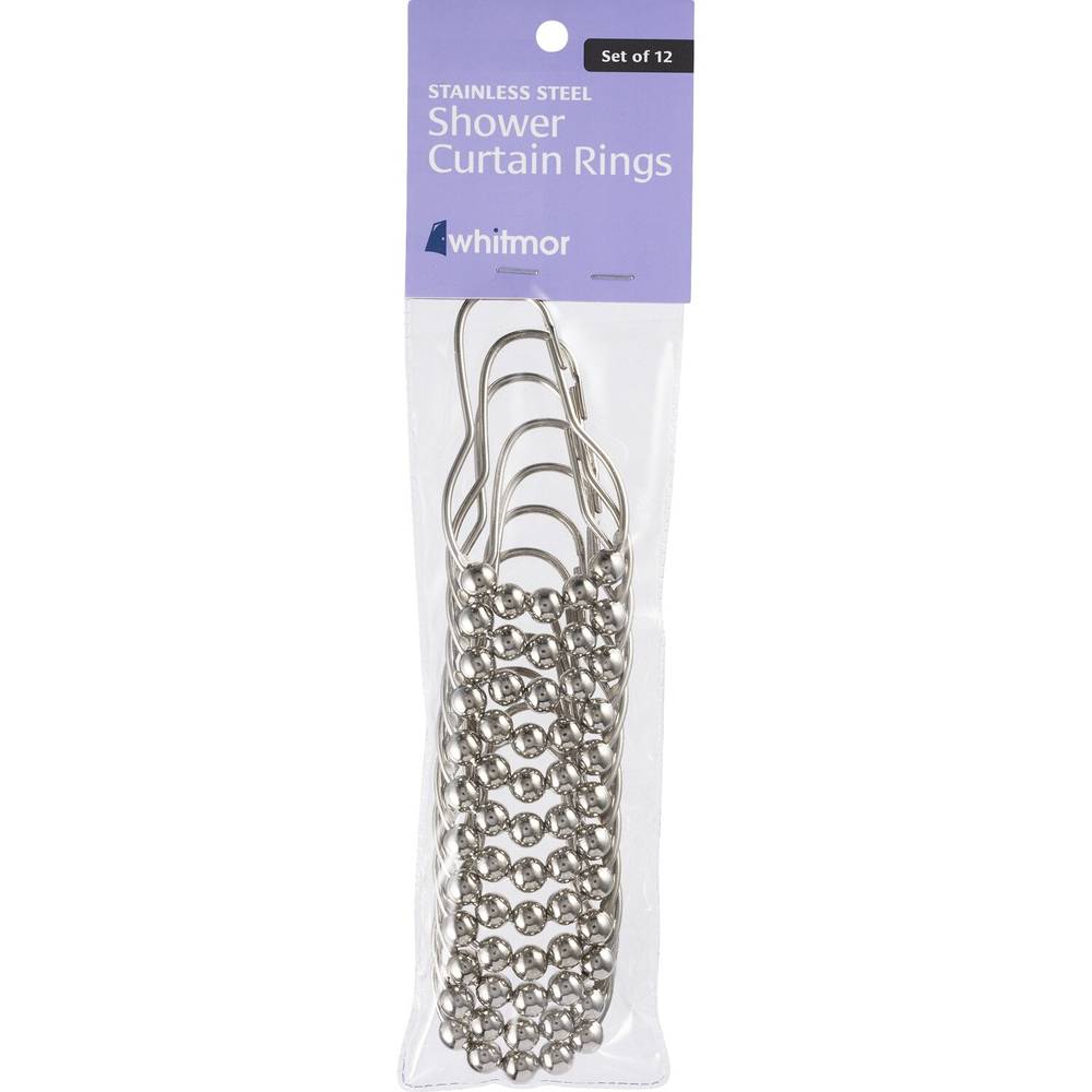 Whitmor Steel Shower Curtain Ring (12 ct)