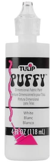 Tulip Puffy Dimensional Fabric Paint, White (4 fl oz)