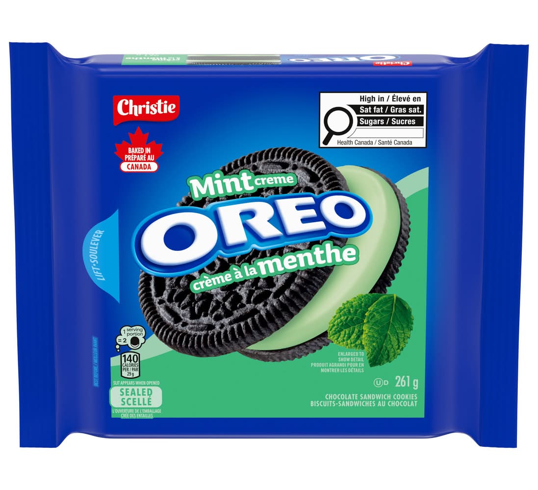 Oreo Chocolate Sandwich Cookies, Mint Creme (0.26 kg)