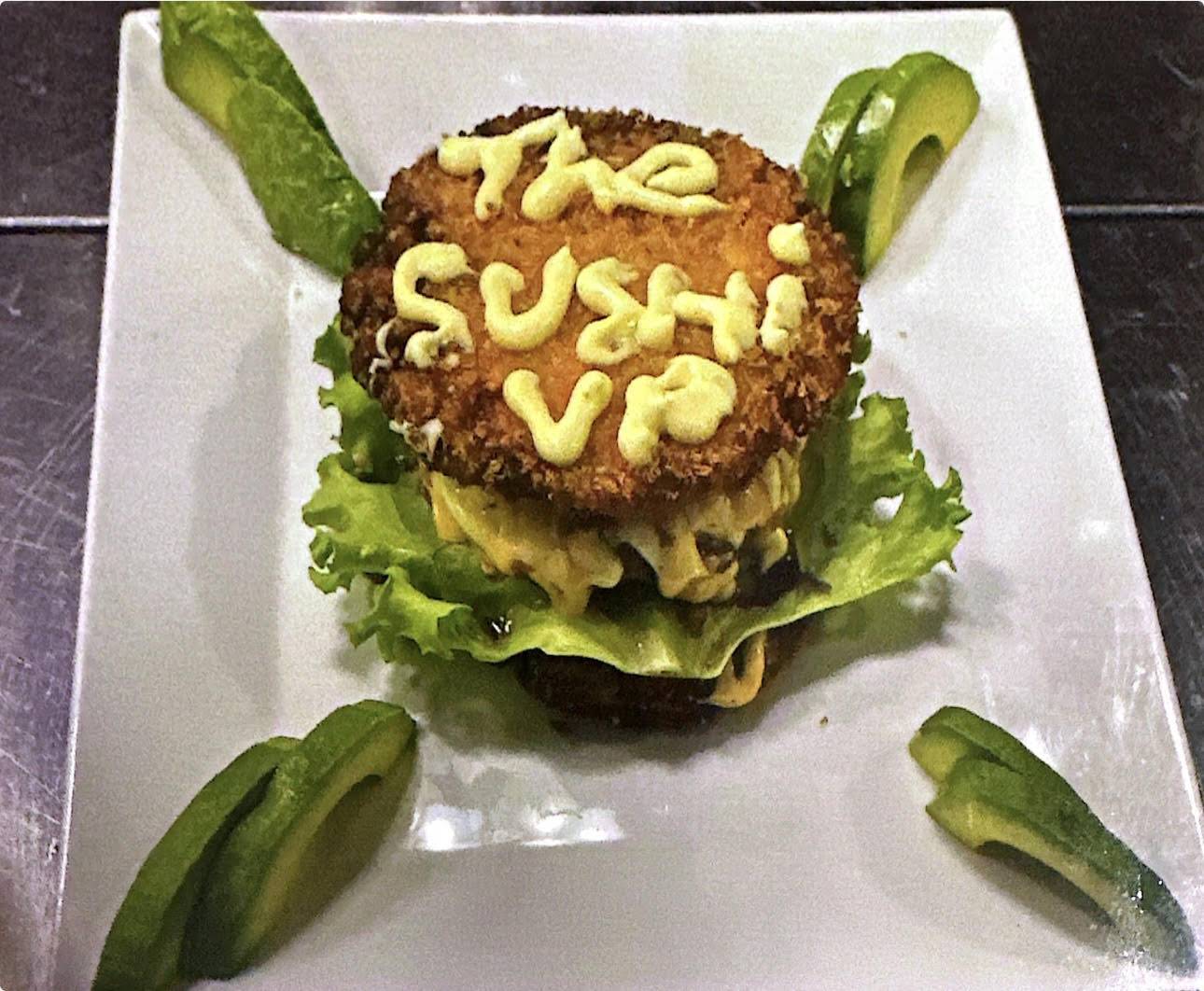 Hamburger ( Riz croustillant Poulet)