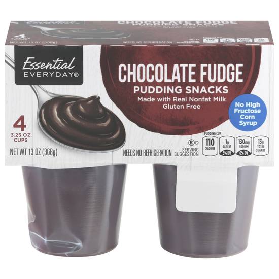 Essential Everyday Chocolate Fudge Pudding Snacks (4 ct)