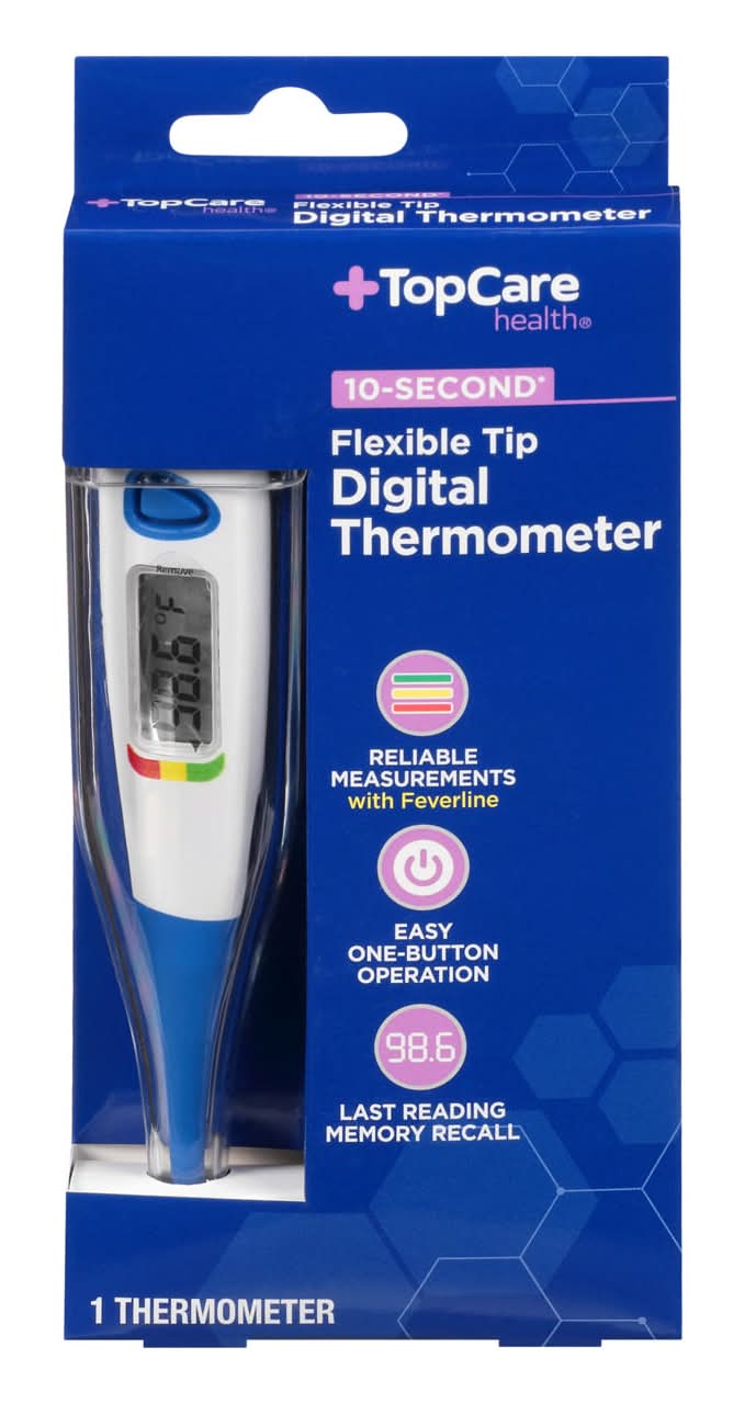 TopCare Health Thermometer, Digital, Flexible Tip, 10-Second