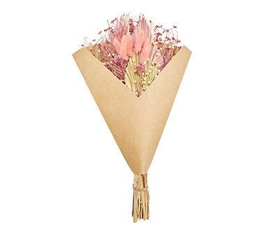 Real Living Pink Floral Bouquet In Kraft Paper (18 in)