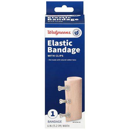 Walgreens Elastic Bandage With Clips 6 Inch