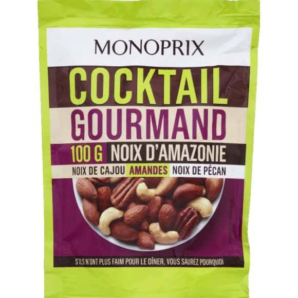 Monoprix Cocktail Gourmand Noix De Cajou, Amandes & Noix De Pécan Le Sachet De 100G