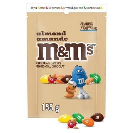 M&M's Milk Chocolate Candies Sharing Bag, Almond (155 g)