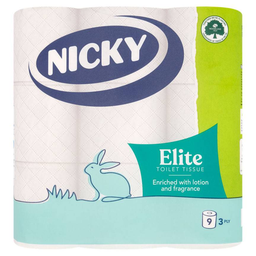 Nicky Elite Toilet Tissue Rolls (9 ct)